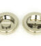 From The Anvil Polished Nickel 60mm Art Deco Round Pull - Privacy Set
