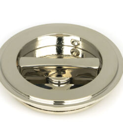 From The Anvil Polished Nickel 75mm Art Deco Round Pull - Privacy Set - Image 3
