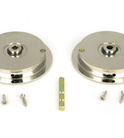 From The Anvil Polished Nickel 75mm Art Deco Round Pull - Privacy Set - Image 5