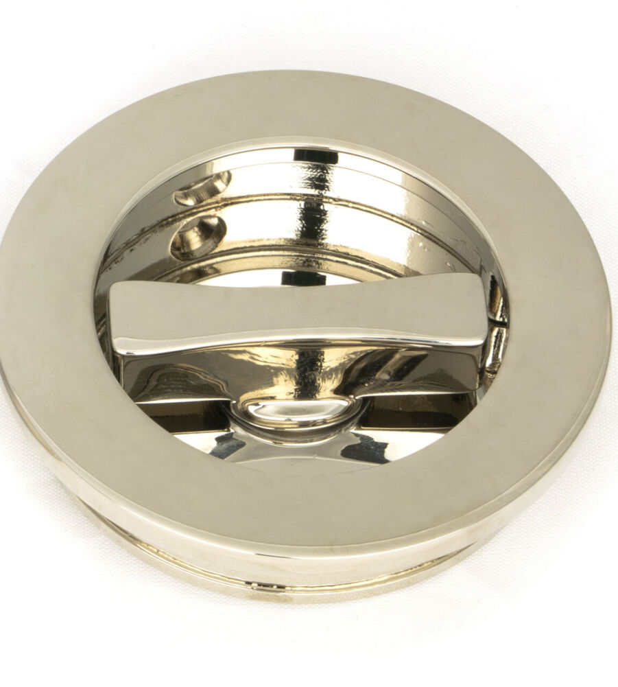 From The Anvil Polished Nickel 60mm Plain Round Pull - Privacy Set - Image 3