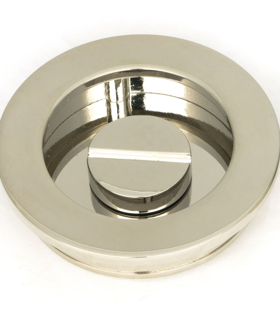 From The Anvil Polished Nickel 60mm Plain Round Pull - Privacy Set - Image 4