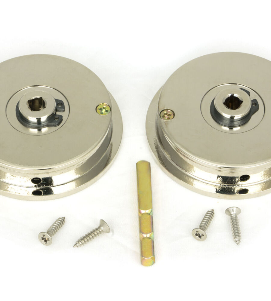 From The Anvil Polished Nickel 60mm Plain Round Pull - Privacy Set - Image 5
