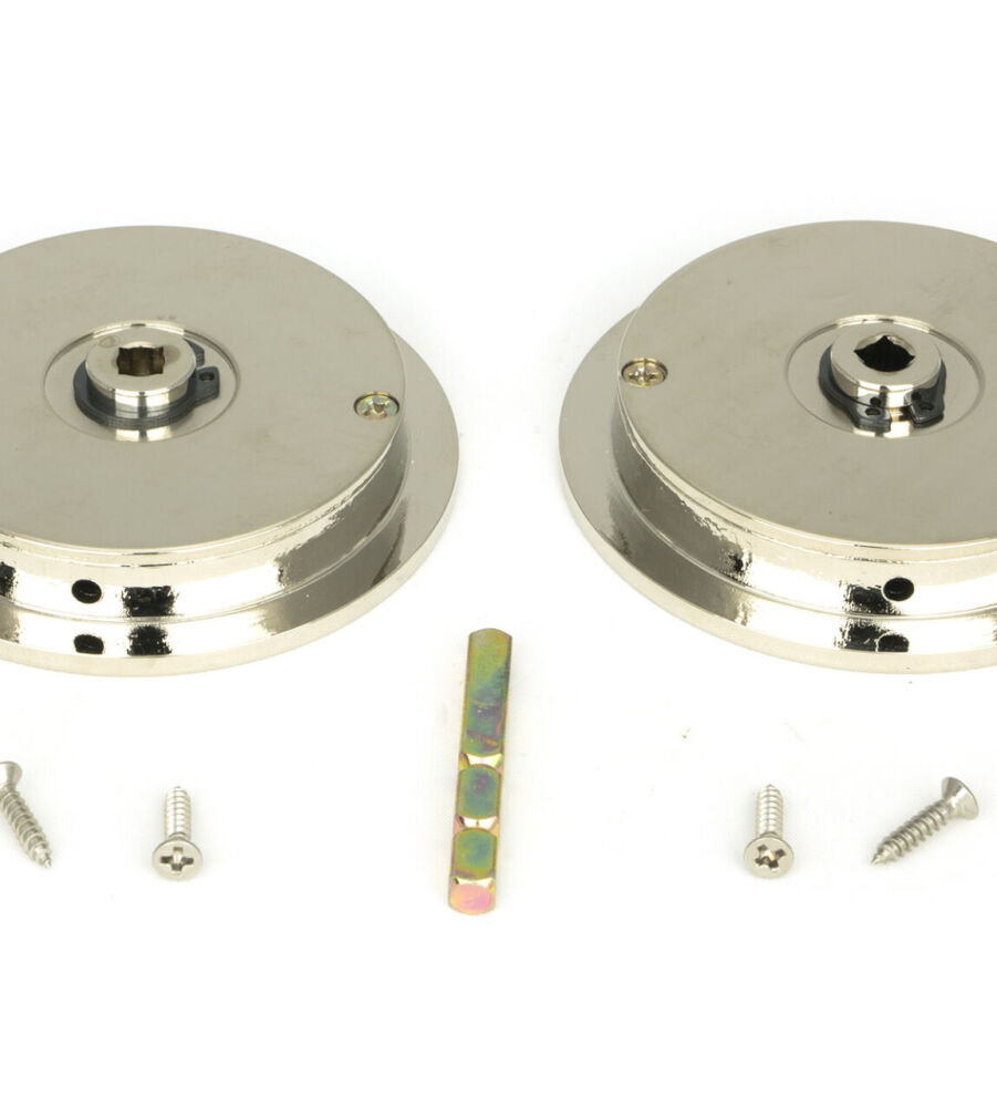 From The Anvil Polished Nickel 75mm Plain Round Pull - Privacy Set - Image 5
