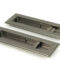 From The Anvil Pewter 175mm Art Deco Rectangular Pull - Privacy Set