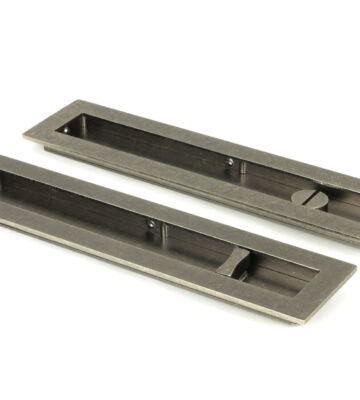 From The Anvil Pewter 250mm Plain Rectangular Pull – Privacy Set
