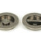 From The Anvil Pewter 75mm Plain Round Pull - Privacy Set