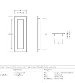 From The Anvil Matt Black 175mm Plain Rectangular Pull - Image 2