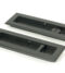 From The Anvil Matt Black 175mm Art Deco Rectangular Pull - Privacy Set