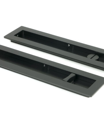 From The Anvil Matt Black 250mm Plain Rectangular Pull – Privacy Set