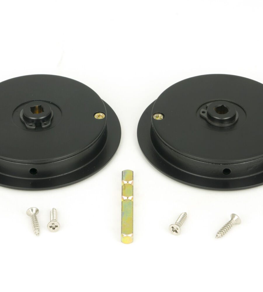 From The Anvil Matt Black 75mm Art Deco Round Pull - Privacy Set - Image 5