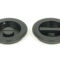 From The Anvil Matt Black 75mm Art Deco Round Pull - Privacy Set