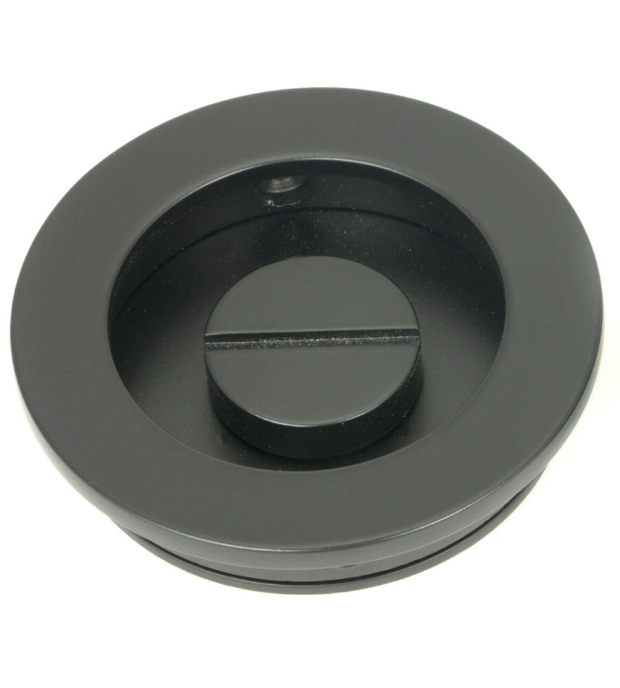 From The Anvil Matt Black 60mm Plain Round Pull - Privacy Set - Image 4