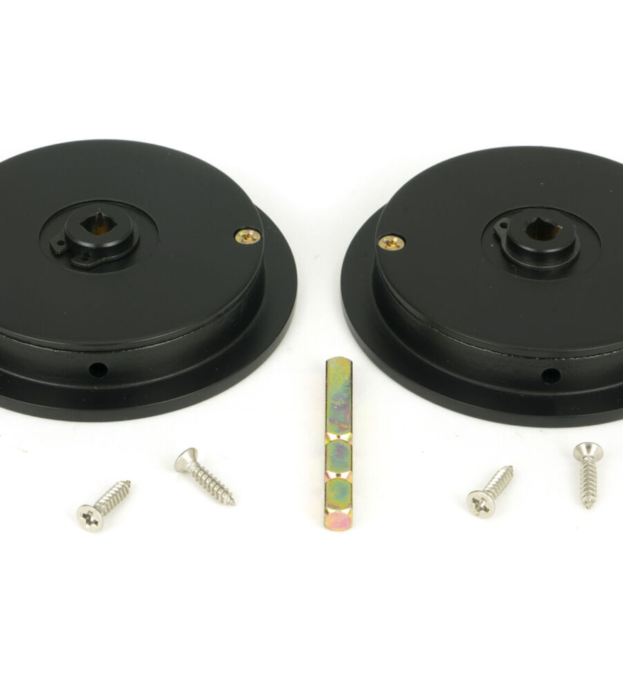 From The Anvil Matt Black 75mm Plain Round Pull - Privacy Set - Image 5