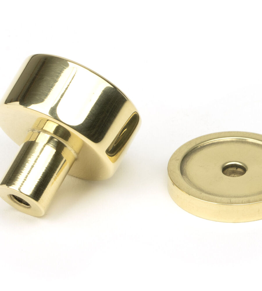 From The Anvil Polished Brass Kelso Cabinet Knob - 25mm (Plain) - Image 4
