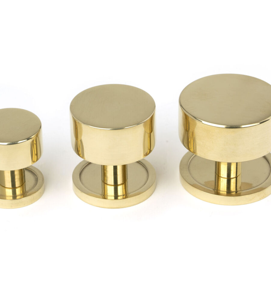 From The Anvil Polished Brass Kelso Cabinet Knob - 25mm (Plain) - Image 6