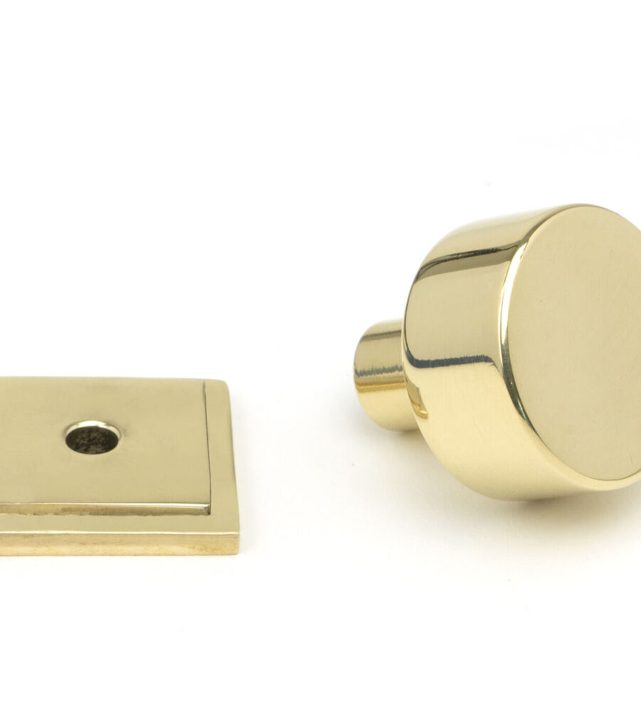 From The Anvil Polished Brass Kelso Cabinet Knob - 25mm (Square) - Image 3