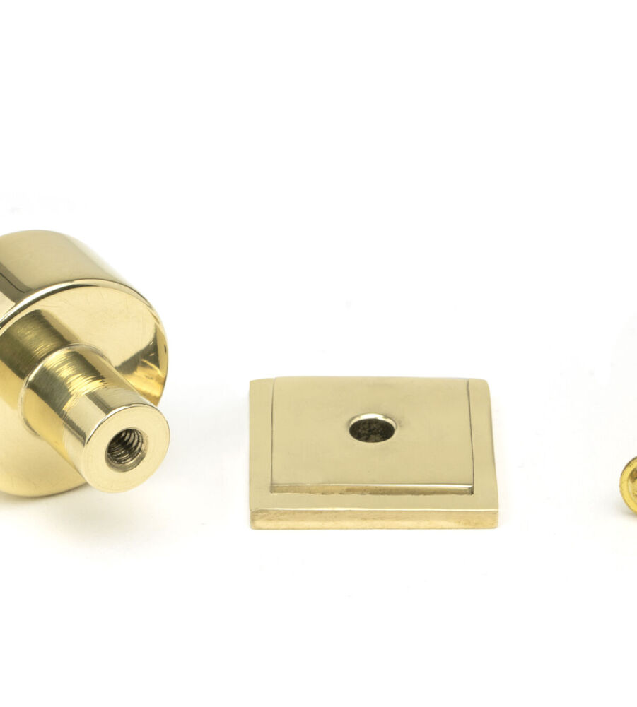 From The Anvil Polished Brass Kelso Cabinet Knob - 25mm (Square) - Image 5