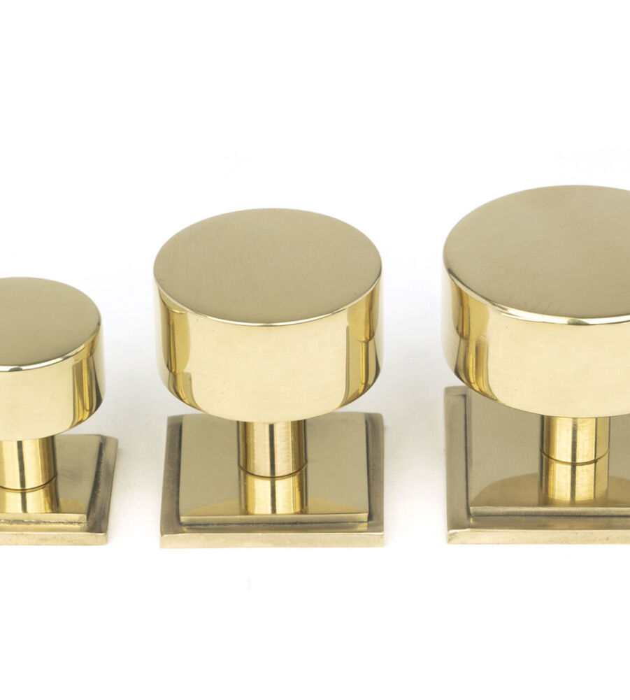 From The Anvil Polished Brass Kelso Cabinet Knob - 25mm (Square) - Image 6
