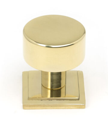 From The Anvil Polished Brass Kelso Cabinet Knob – 25mm (Square)