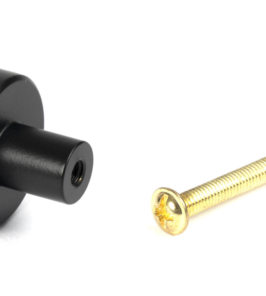 From The Anvil Matt Black Kelso Cabinet Knob - 25mm (No rose) - Image 5
