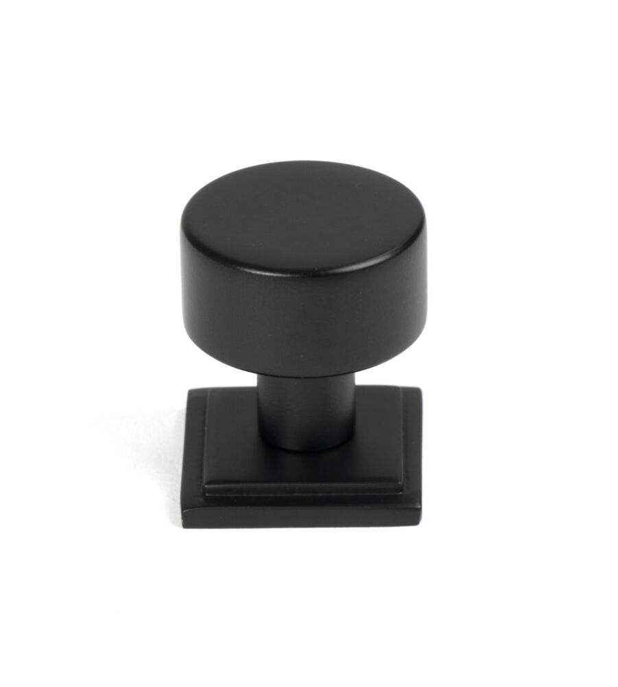 From The Anvil Matt Black Kelso Cabinet Knob - 25mm (Square)
