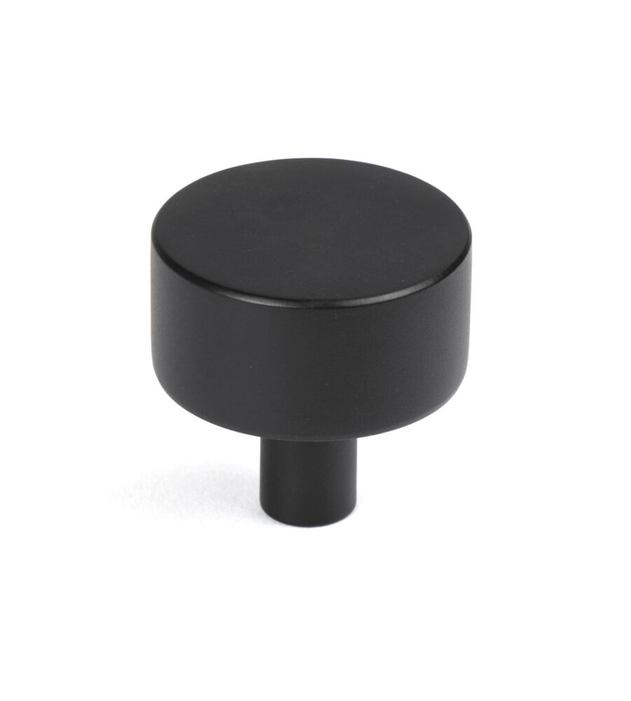 From The Anvil Matt Black Kelso Cabinet Knob - 32mm (No rose)