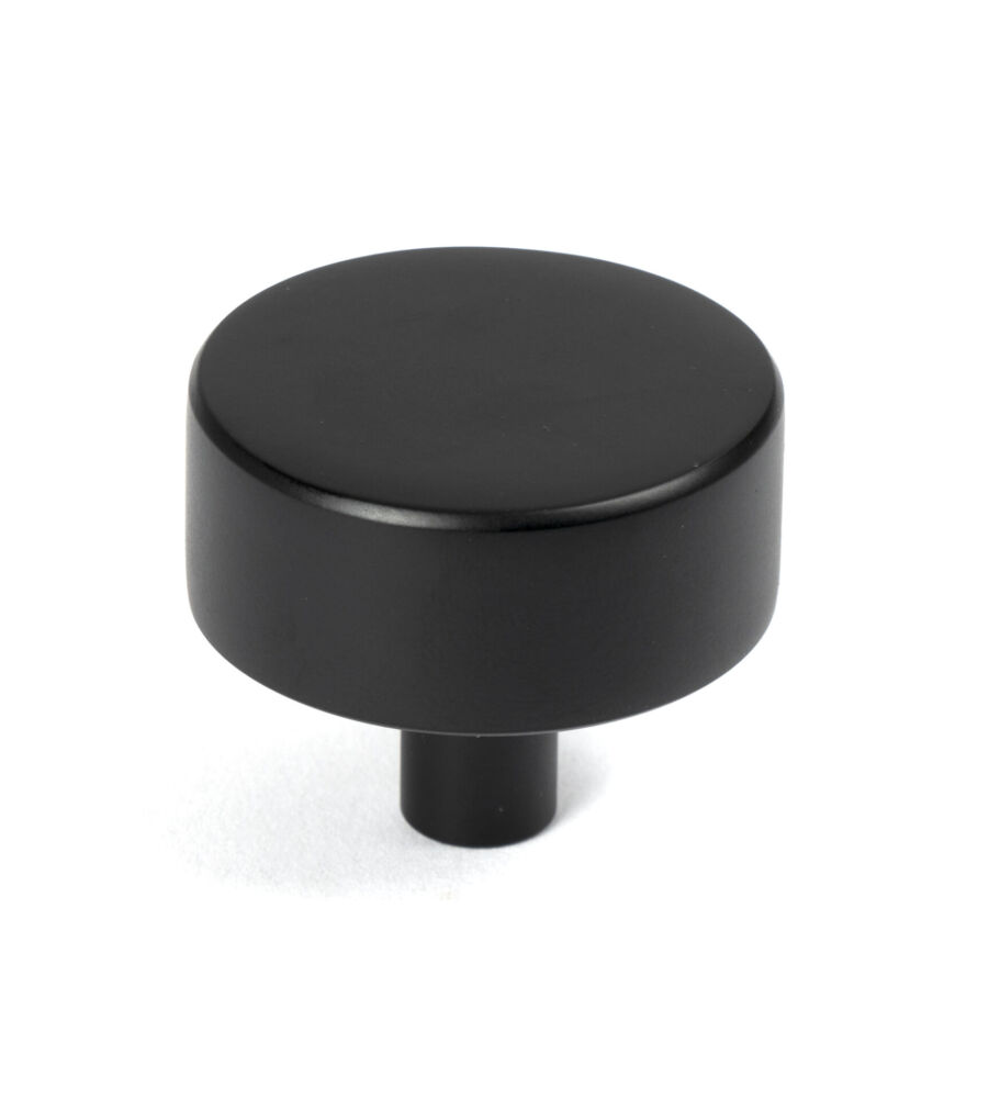 From The Anvil Matt Black Kelso Cabinet Knob - 38mm (No rose)