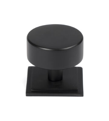 From The Anvil Matt Black Kelso Cabinet Knob – 38mm (Square)