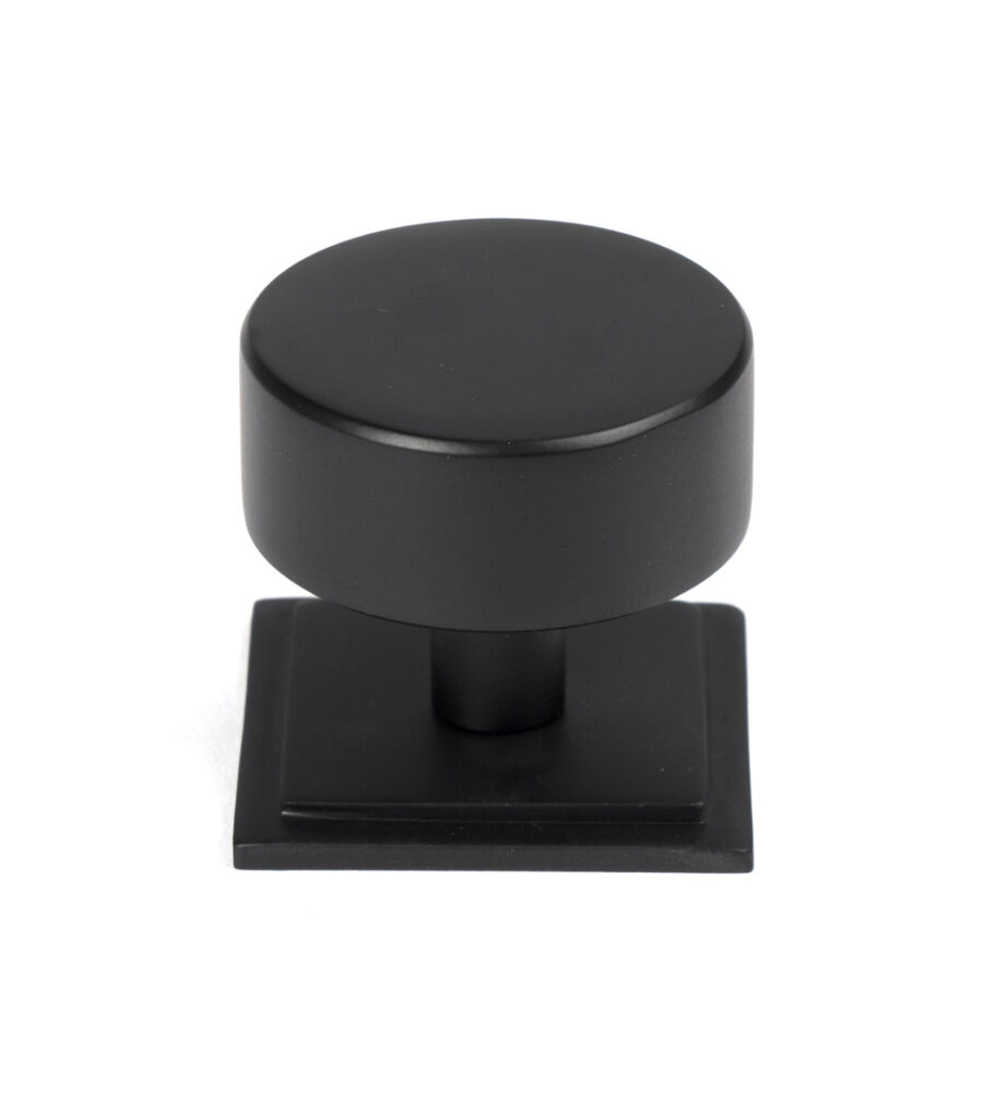From The Anvil Matt Black Kelso Cabinet Knob - 38mm (Square)