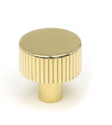From The Anvil Polished Brass Judd Cabinet Knob – 25mm (No Rose)