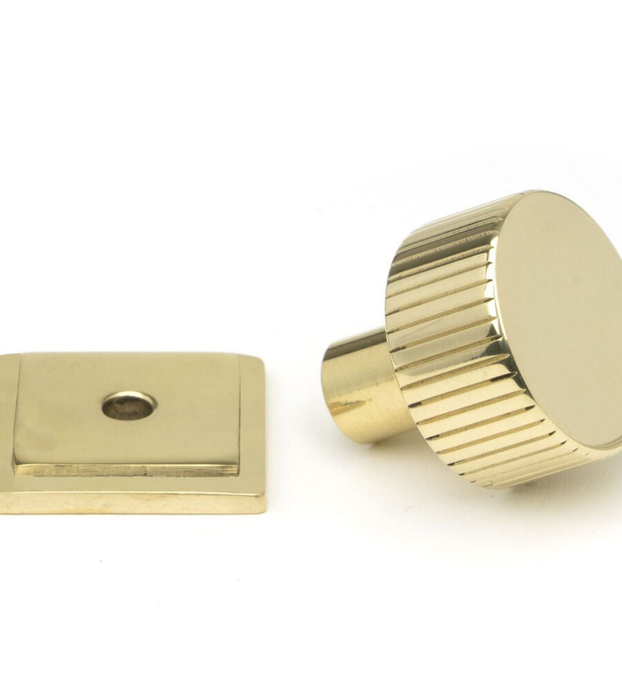 From The Anvil Polished Brass Judd Cabinet Knob - 25mm (Square) - Image 3