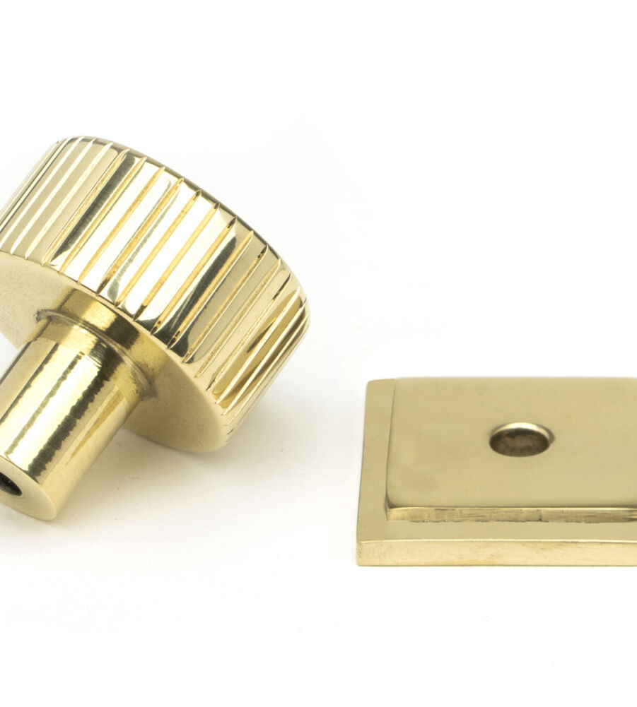 From The Anvil Polished Brass Judd Cabinet Knob - 25mm (Square) - Image 4