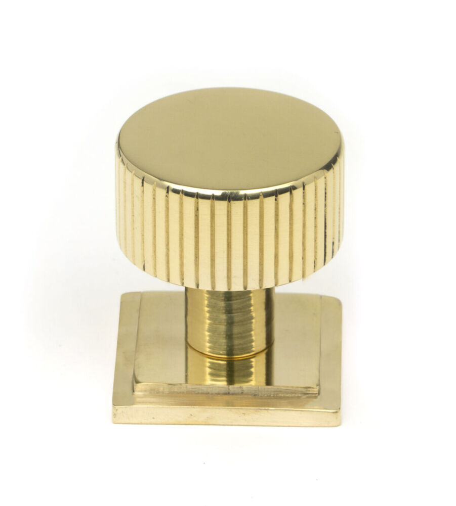 From The Anvil Polished Brass Judd Cabinet Knob - 25mm (Square)