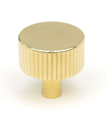 From The Anvil Polished Brass Judd Cabinet Knob – 32mm (No Rose)