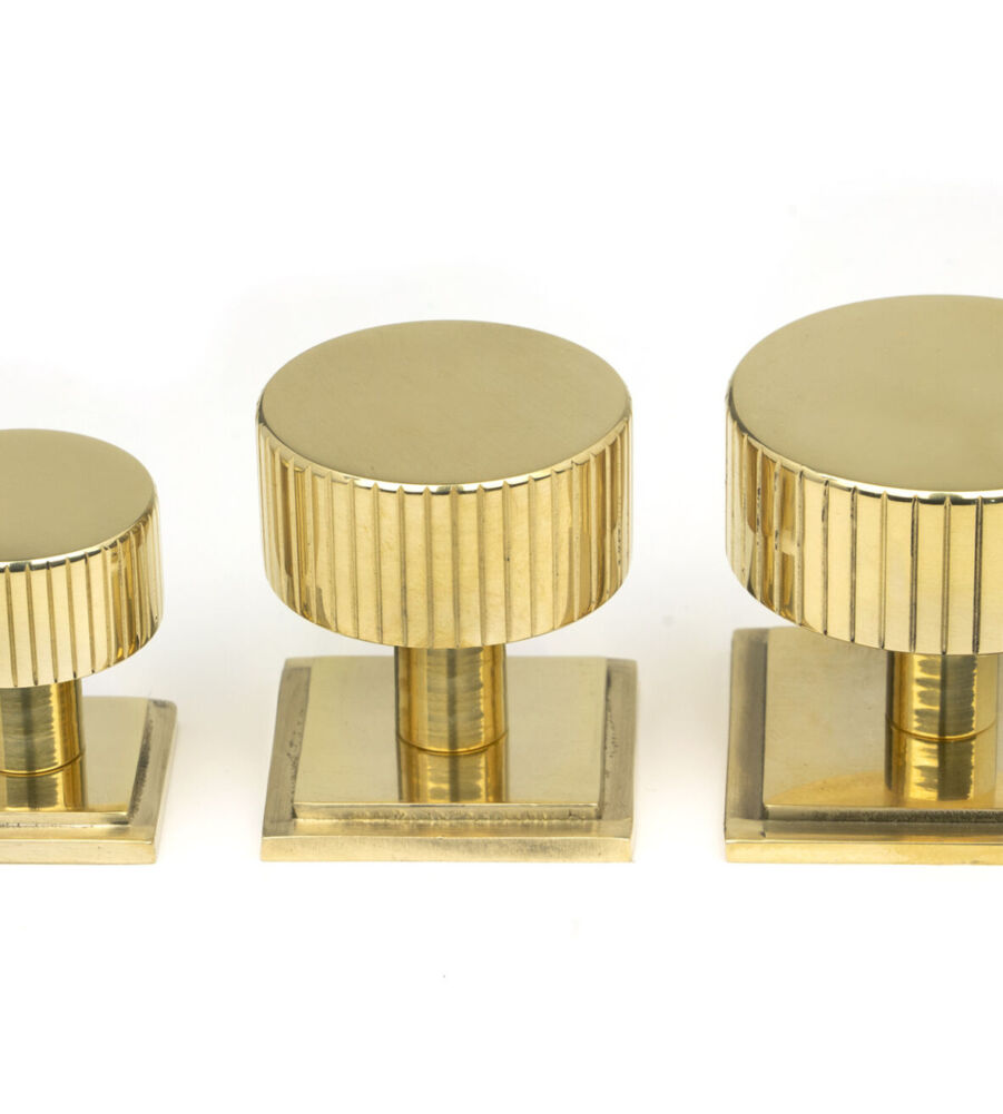 From The Anvil Polished Brass Judd Cabinet Knob - 32mm (Square) - Image 6