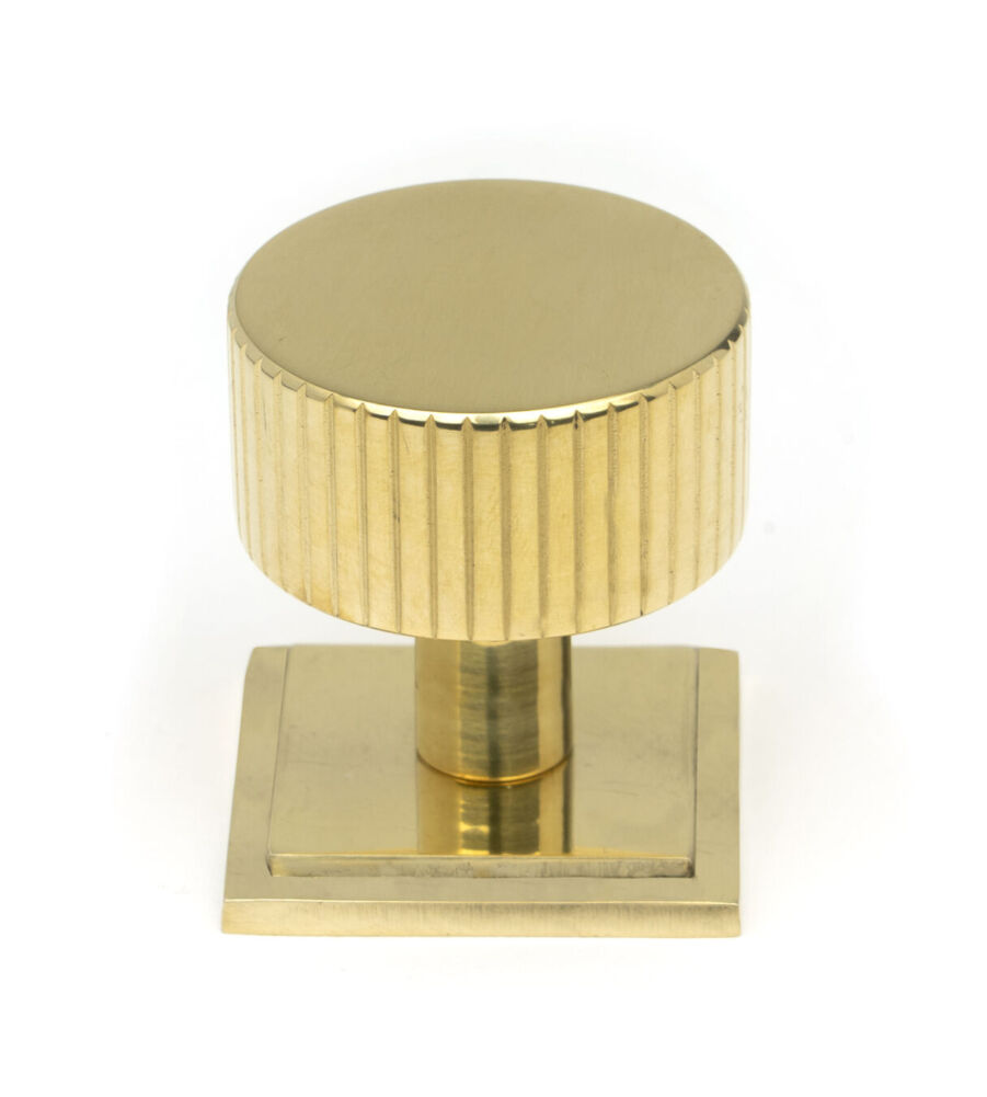 From The Anvil Polished Brass Judd Cabinet Knob - 32mm (Square)