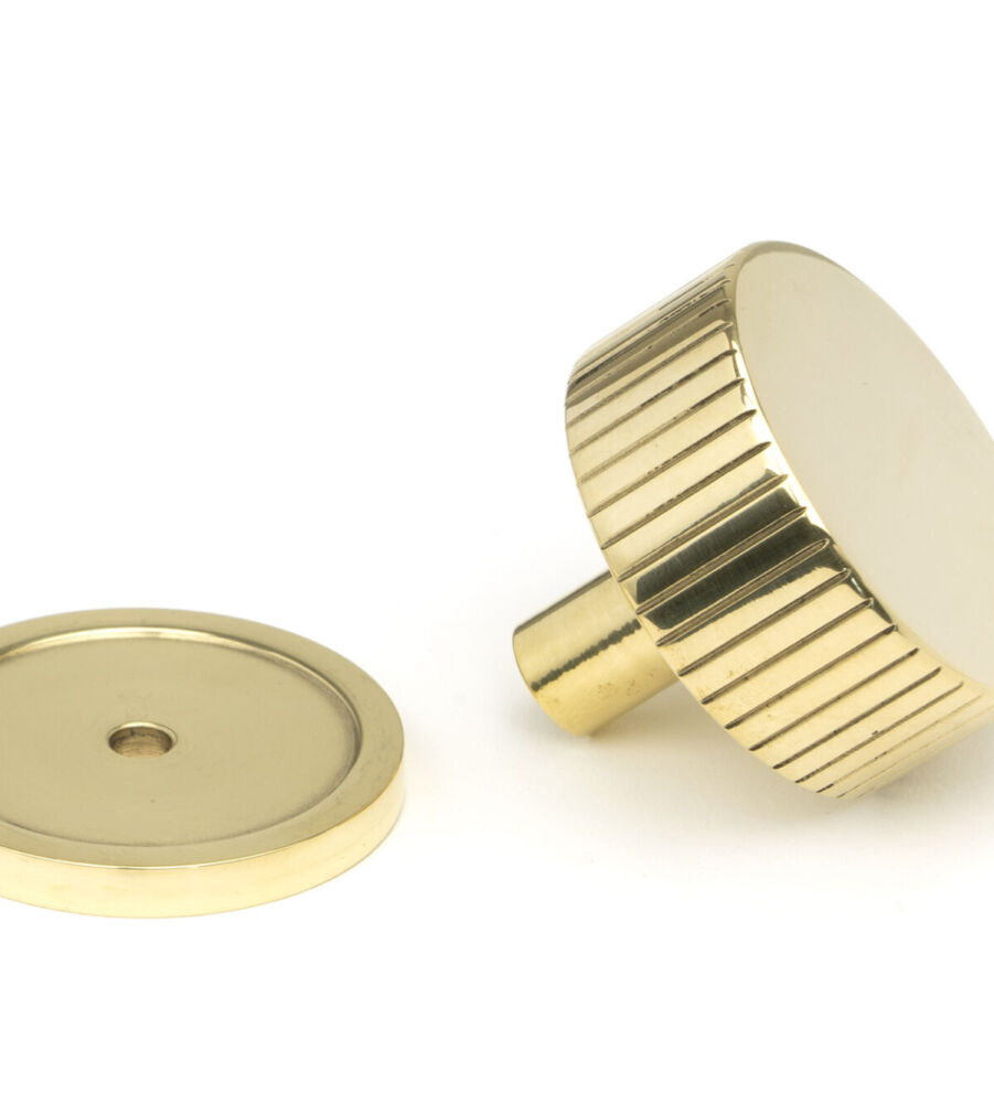 From The Anvil Polished Brass Judd Cabinet Knob - 38mm (Plain) - Image 3
