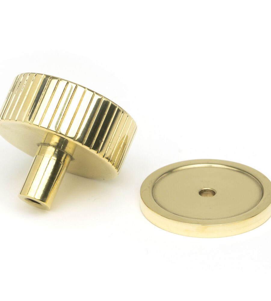 From The Anvil Polished Brass Judd Cabinet Knob - 38mm (Plain) - Image 4