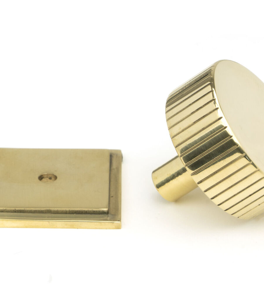 From The Anvil Polished Brass Judd Cabinet Knob - 38mm (Square) - Image 3