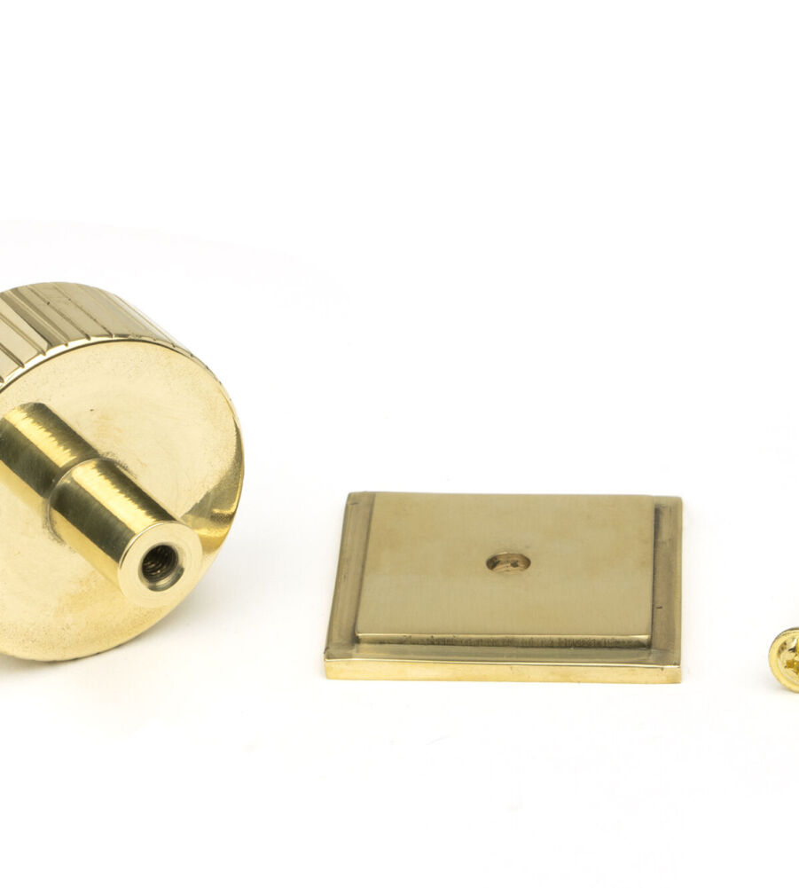 From The Anvil Polished Brass Judd Cabinet Knob - 38mm (Square) - Image 5