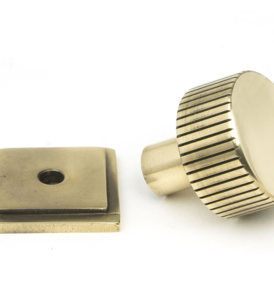 From The Anvil Aged Brass Judd Cabinet Knob - 25mm (Square) - Image 3