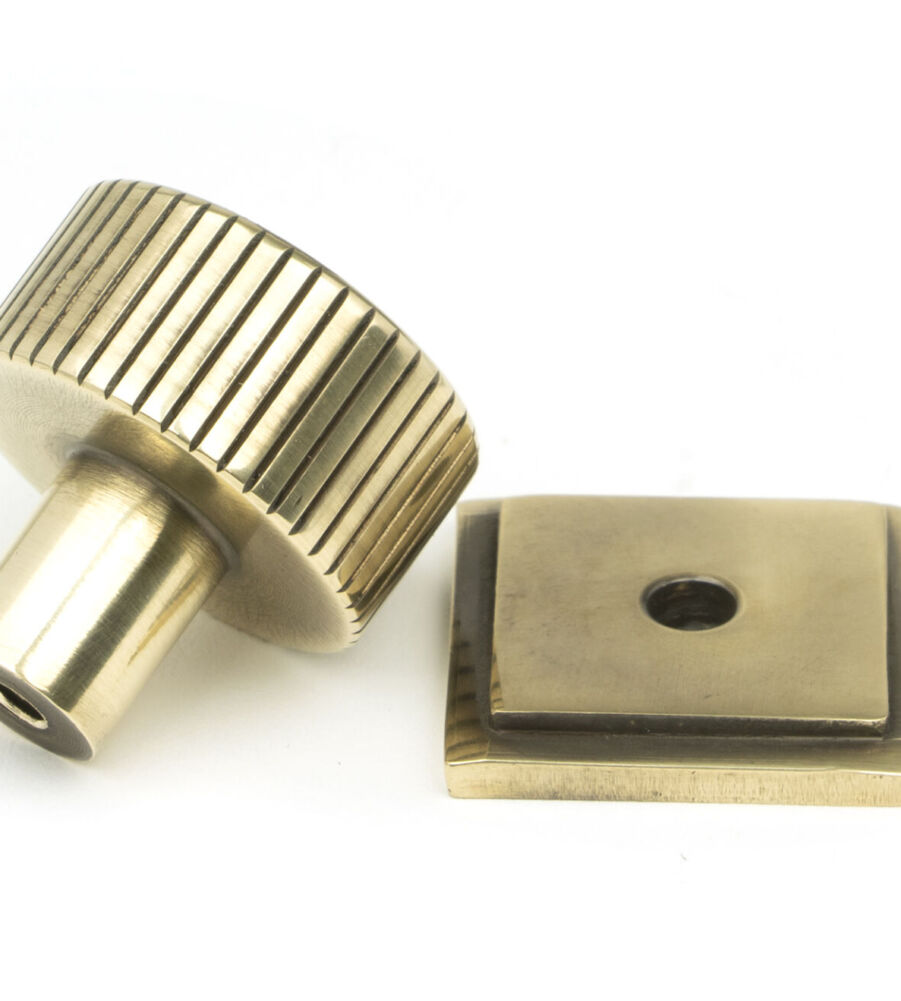 From The Anvil Aged Brass Judd Cabinet Knob - 25mm (Square) - Image 4