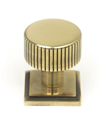 From The Anvil Aged Brass Judd Cabinet Knob – 25mm (Square)