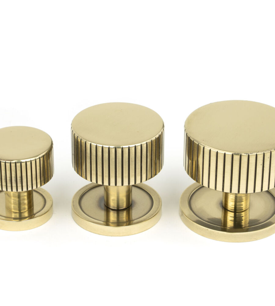 From The Anvil Aged Brass Judd Cabinet Knob - 32mm (Plain) - Image 6