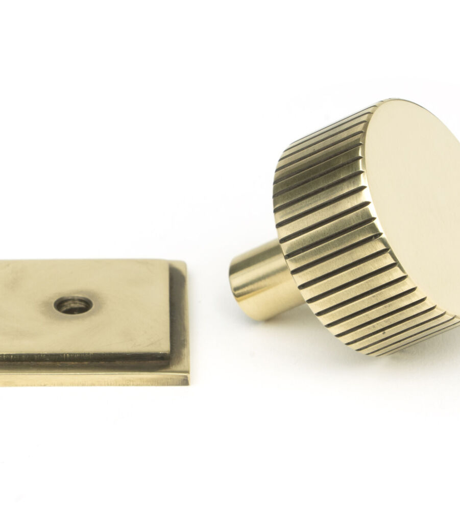From The Anvil Aged Brass Judd Cabinet Knob - 32mm (Square) - Image 3