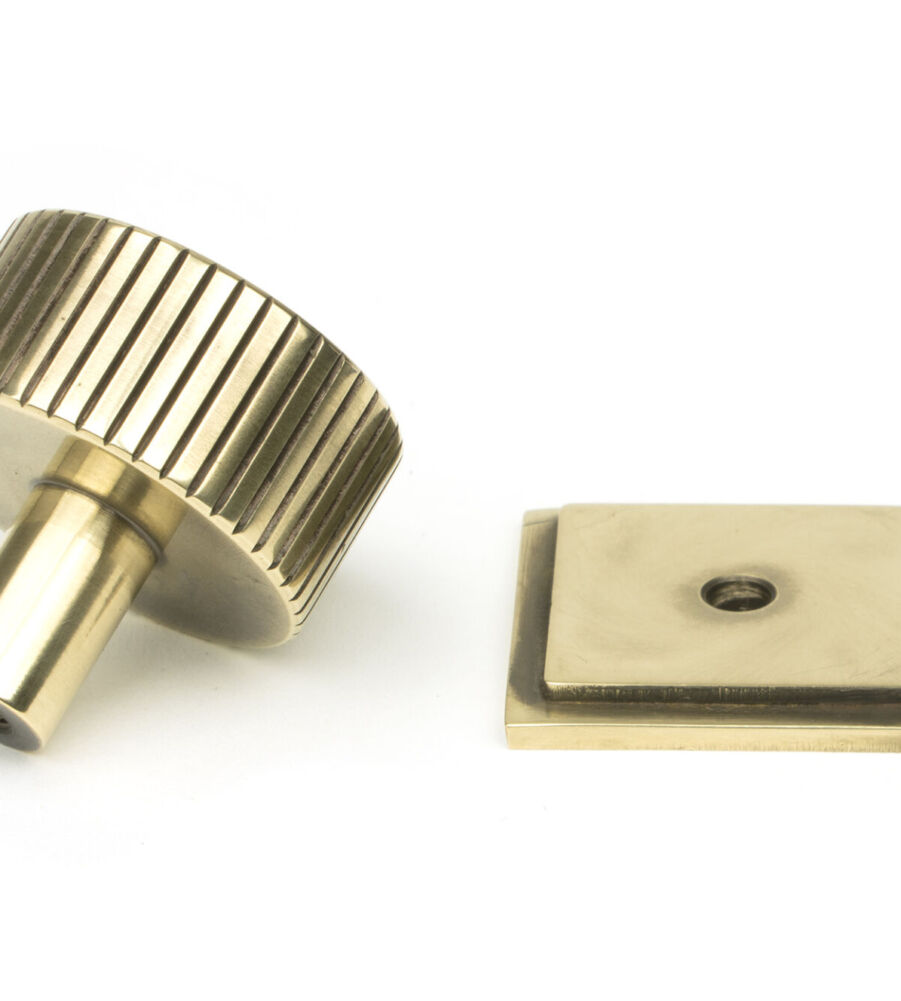 From The Anvil Aged Brass Judd Cabinet Knob - 32mm (Square) - Image 4