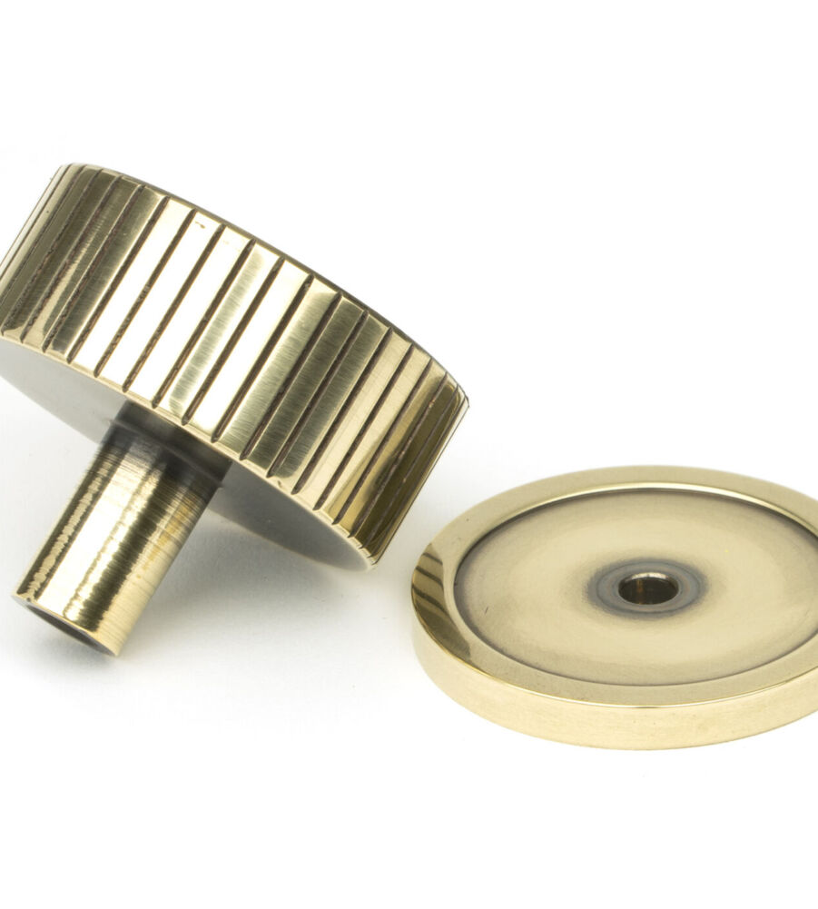 From The Anvil Aged Brass Judd Cabinet Knob - 38mm (Plain) - Image 4