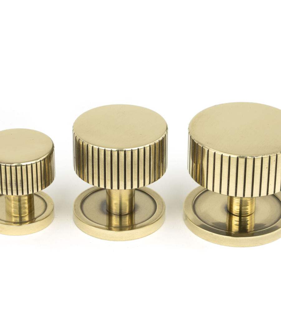 From The Anvil Aged Brass Judd Cabinet Knob - 38mm (Plain) - Image 6