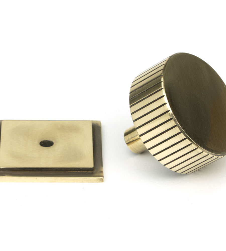 From The Anvil Aged Brass Judd Cabinet Knob - 38mm (Square) - Image 3
