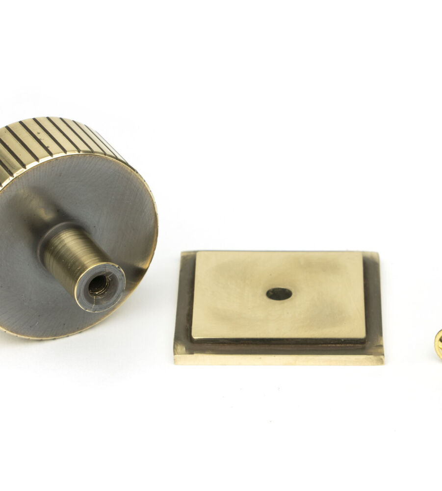 From The Anvil Aged Brass Judd Cabinet Knob - 38mm (Square) - Image 5